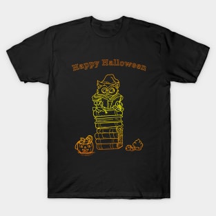 Happy Halloween Reading Owl T-Shirt